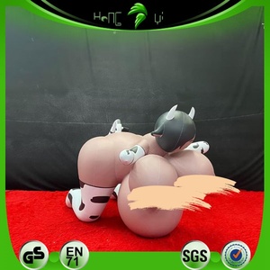 Modèle de jouet gonflable personnalisé en PVC, motif vache-chocolat de dessin animé, grande taille, mignon, avec poitrine généreuse, durable, pour la décoration des fans - Product Image 4
