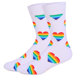 Pride Rainbow Striped Cotton Man Chaussettes <span class=keywords><strong>LGBT</strong></span> Rainbow Strip Chaussettes pour homme - Product Image 3