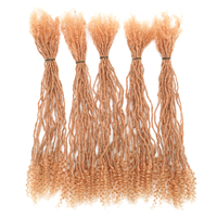 Extensions de dreadlocks en cheveux humains KAMA Indian Hair Remy colorés et doux, 27 #   Extensions de microlocs brunes entrelacées en gros