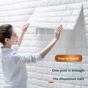 3D stéréo PVC étanche à l'humidité auto-adhésif motif géométrique moderne NAYA mur <span class=keywords><strong>papier</strong></span> <span class=keywords><strong>peint</strong></span> anti-collision pour la vie - Product Image 1