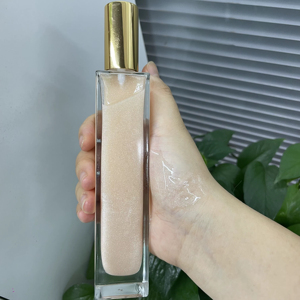 MLM Private Logo 100ML Moisturizing Natural Body Shimmer Oil Spray Travel Size <b>Pink</b> Glow Liquid Highlighter <b>Perfume</b> Flavor - Product Image 4