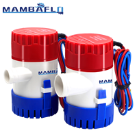 Pompe de cale submersible électrique marine Mambaflo 12V DC 750GPH 1100GPH pour yacht, bateau de pêche, voilier, camping-car, caravane