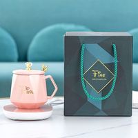 Tasse de Couple en Céramique Chine Cadeau de Mariage Rose Tasses de Retour Boîte de Cadeaux de Luxe Ensemble de Cadeaux de Mariage pour Dames Articles de Cadeaux