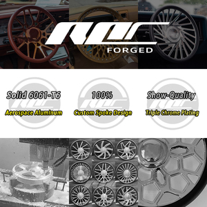 Volants Roc Custom de 15 pouces à multiples branches dorées avec mécanisme à cliquet pour Chevy Impala Caprice Chevrolet Tahoe Suburban - Product Image 4