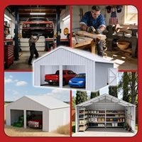 Bâtiment préfabriqué en acier, abri de stockage extérieur en métal avec porte latérale, abri pour voiture, camping-car, tracteur, équipement, atelier, entrepôt