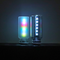 Luz de ambiente para Interior de coche, modo colorido, LED táctil inalámbrico, luz nocturna pequeña, lámpara de iluminación ambiental, botella de vidrio para acampar