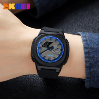 Jam tangan Digital silikon pergelangan tangan pintar penjualan langsung pabrik jam tangan Digital LCD pria olahraga 5ATM kedap air SKMEI2091