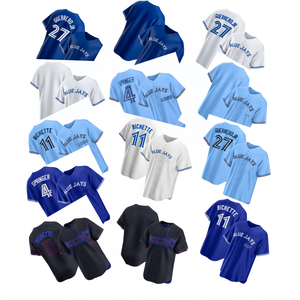 Nouveaux shorts de <span class=keywords><strong>baseball</strong></span> Toronto <span class=keywords><strong>Blue</strong></span> 2026 cousus, 100 % polyester, logo d'équipe personnalisé, antibactériens, respirants, anti-UV - Product Image 1