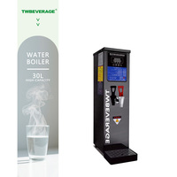 Chaudière à eau pour distributeur d'eau de boisson chaude 30L machine à eau chaude commerciale noire en acier inoxydable