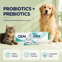 Gel Probiotique pour Chiens et Chats – Complément Alimentaire pour la Santé Digestive, Soutien Intestinal, Nutrition Quotidienne – OEM, Marque Privée, Vente en Gros