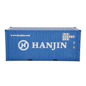 HANJIN-حاوية شحن, نموذج مصغر من البلاستيك ABS ، هدايا الأعمال ، مجموعة ديكور المنزل ، مصنوعة من خامات اصلية ، مقاس 1:20 ، 20GP