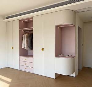 Customized Eco-Friendly Wooden Wardrobe for Clothes Bedroom Closet with Adjustable Shelves <b>Drawers</b> Wholesale Price - Product Image 5