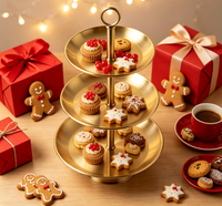 Roestvrijstalen fruitplateau Dessertdisplaystandaard Fruitplateau Gedroogd fruitplateau Snackplateau Afternoon Tea Dessertplateau