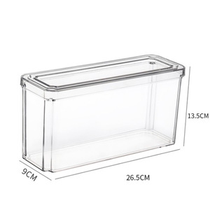 Boîtes organisatrices pour réfrigérateur empilables <span class=keywords><strong>avec</strong></span> couvercles, organisateurs de réfrigérateur transparents et rangement pour aliments, tiroir carré <span class=keywords><strong>avec</strong></span> couvercle - Product Image 6