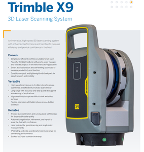 ระบบสแกนด้วยเลเซอร์ Trimble X9 OEM 1000 kHz GNSS RTK IP55 รับประกัน 1 ปี ปลอดภัยต่อดวงตา สำหรับการสำรวจภูมิประเทศแบบดิจิทัล 3 มิติ - Product Image 4