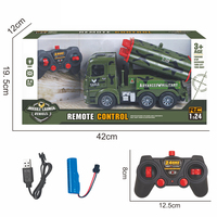Jouet RC 2022 avec lumière et musique 2.4GHZ 6 canaux camion de lancement de missile véhicule télécommandé camion voiture jouet