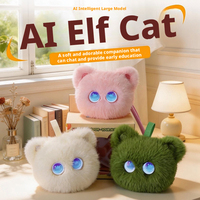 Juguete de Peluche Interactivo Mart AI Chat Elf Cat, Muñeco de Peluche con Expresiones Cambiantes, Juguete Educativo para Niños, Regalo