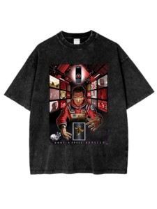 Camisetas Unisex Lavadas y Envejecidas con Estampados Digitales por Transferencia Térmica con Temática de Series de TV en Diferentes Tallas, 230 Gramos - Product Image 2