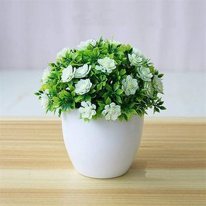 OH ARTS Offerta Speciale: Bonsai di Rose Artificiali in Stile Nordico, Mini Fiori in Vaso di Plastica per Decorazione Casa e Ufficio, Regalo Creativo dall'Aspetto Realistico - Product Image 6