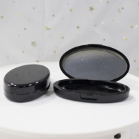 Boîtier compact en plastique ABS pour cosmétiques avec matériaux recyclés, couleur personnalisée, service OEM/ODM, étui vide pour fard à paupières et blush avec miroir