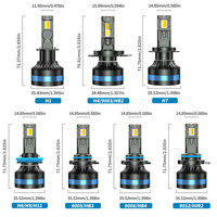 Phares LED de voiture K58S 3 couleurs à forte puissance, universels H1 H4 H7 H11 9005 9006 9012, système d'éclairage automobile - Vente chaude