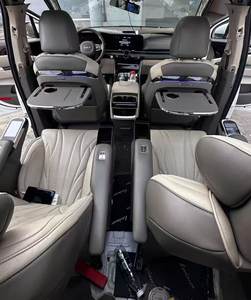 Bandeja de Cuero Gris Premium para Asiento de Coche con Luz LED y Portavasos para Interior de Auto de Lujo para <span class=keywords><strong>Carnival</strong></span> - Product Image 3