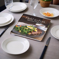 Livres de recettes et de cuisineries personnalisés en gros avec couvertures en carton à reliure parfaite, formats A5/B5/A4 pour les menus de restaurants et d'hôtels