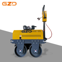 Rouleau compresseur routier à double tambour GZD, 30KN, 500kg, moteur diesel refroidi par air, mini-compacteur routier