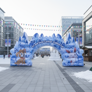Globe à neige gonflable publicitaire, <span class=keywords><strong>château</strong></span> de glace, arche, impression UV, imperméable, publicité commerciale, exposition, publicité extérieure - Product Image 4