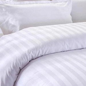 Groothandel Hoge Kwaliteit Luxe Wit Hotel 100% Katoenen Streep <span class=keywords><strong>Bed</strong></span> Dekbedovertrek - Product Image 4