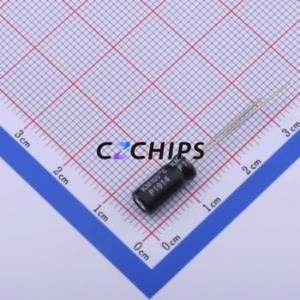 Condensateur électrolytique en aluminium à montage traversant KM4R7M050C110A, composant à montage traversant (THT), D5xL11mm 4.7uF 20% 50V 2mm - Product Image 2