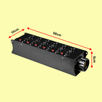 Boîtier d'alimentation en acier Socapex 19 broches vers 12 prises Edison 230VAC 20A, équipement de distribution basse tension, modèle PB031