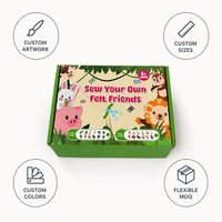 Boîte d'expédition personnalisée avec logo imprimé sur papier rigide et motif animal mignon pour marque de mode enfantine