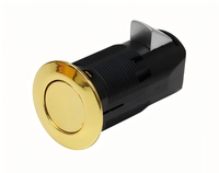 Serrure encastrée à ouverture par pression et bouton-poussoir pour meubles de camping-cars, yachts, armoires murales et tiroirs