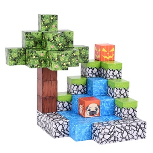 Ensemble de blocs de construction magnétiques en plastique ABS - 128 pièces - Jouet éducatif STEM pour tout-petits avec design de <span class=keywords><strong>mine</strong></span> et de portail magique - Product Image 5