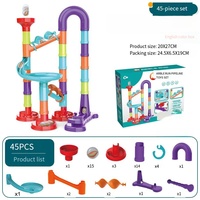 Marble Run Toys Diy Maze Ball Track Marble Run Toy Set Stem Toy Large Intelligent Marble Run Game Set 197 pièces Blocs