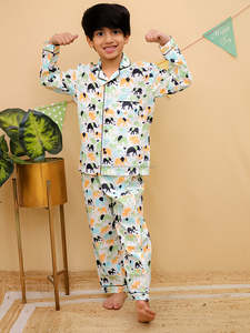 Haute demande Style décontracté coton enfants vêtements de nuit pyjamas garçons vêtements de maison pantalons longs ensembles prix de gros au détail printemps dessin animé - Product Image 3