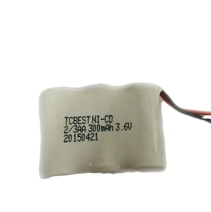 Baterai Nikel Kadmium (NiCd) 1.2V Ukuran 2/3AA 550mAh. Paket Baterai Isi Ulang untuk Mainan Buatan China - Product Image 5
