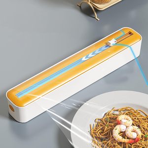 Dispensador de Plástico Adhesivo con Cortador, Práctico para Envolver Alimentos - Product Image 2