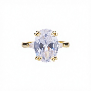 New Arrival Solid 925 Sterling Silver Sparkling Oval Cut Prong Setting <b>Ring</b> For Women Wedding Party Wear <b>Ring</b> Wholesale Jewelry - Product Image 3