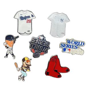 Broches de Béisbol Vintage Personalizados al por Mayor, Insignias de Metal Esmaltado, Artesanías Metálicas de Lujo para Fanáticos del Deporte - Product Image 3
