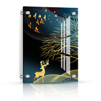 Impression UV haute résolution peinture acrylique d'art décoratif de paysage de plexiglas clair moderne