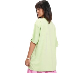 Nueva Camiseta Holgada de Diseño Personalizado para Mujer, Tejida, 100% Algodón Ecológico, Estampada, Informal, para Fiestas de Verano y Uso Diario - Product Image 4