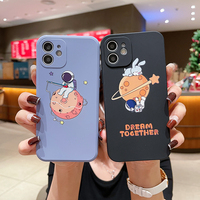 Coque de téléphone Push Bubble Starfishing Astronaut Planet Moon Rabbit Religious Smoke Cover pour iPhone 13 Pro Max