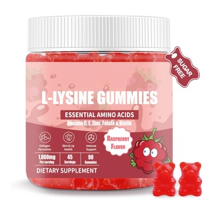 Complément de L-<span class=keywords><strong>Lysine</strong></span> OEM 1000MG Sans Sucre, Gommes de L-<span class=keywords><strong>Lysine</strong></span> avec Biotine, Folate, Vitamines C, E, Zinc <span class=keywords><strong>pour</strong></span> le Soutien de <span class=keywords><strong>la</strong></span> <span class=keywords><strong>Peau</strong></span> et du Système Immunitaire - Product Image 1