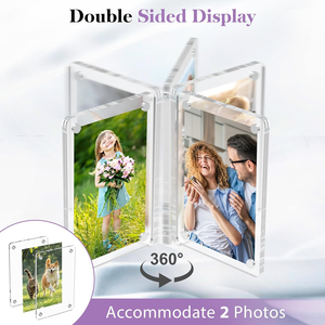 Wholesale Clear Square Desktop Display Fridge Magnets Sleek Edge Lightweight Durable Acrylic Photo <b>Frame</b> Multi-piece Package - Product Image 5