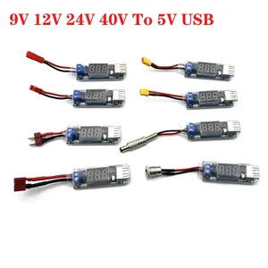 Dc buck ממיר ב xt60 xt30t תקע 5.5*2.1 5.5*2.5 9v 12v 24v 24v 40v כדי 5v usb צעד למטה מודול אספקת החשמל החוצה usb 5v