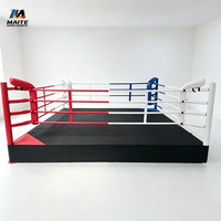 Ring de boxe de compétition robuste, taille et logo personnalisés pour salle de sport, club, tournoi de boxe, événement