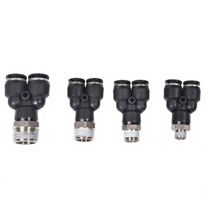 YIIDNN PX Raccord pneumatique en Y à trois voies pour tuyau de 4mm-16mm de diamètre extérieur, filetage mâle BSP M5 1/8" 1/4" 3/8" 1/2", connecteur d'air Guangdong - Product Image 5