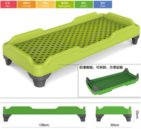 Lit d'école portable empilable en plastique de style traditionnel pour enfants, idéal pour chambre à coucher, salle à manger, mobilier de maternelle, prix d'usine